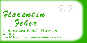 florentin feher business card